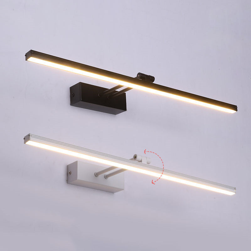 Modern Minimalist Metal Single Vanity Light&#x2014;Linear Style