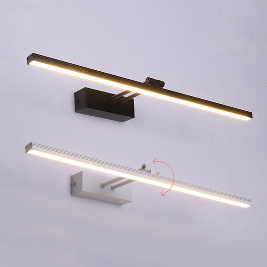Modern Minimalist Metal Single Vanity Light&#x2014;Linear Style
