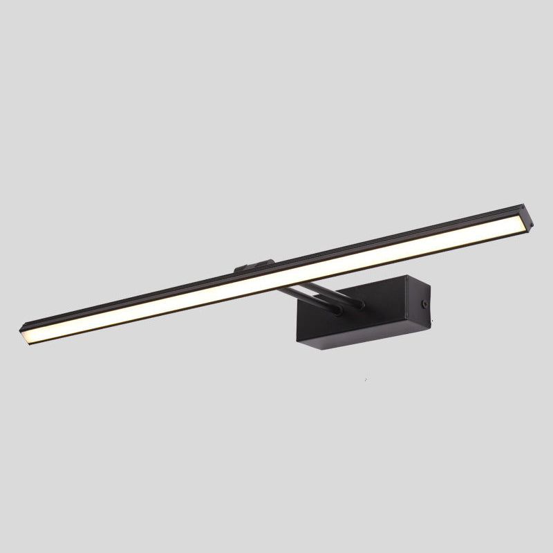 Modern Minimalist Metal Single Vanity Light&#x2014;Linear Style
