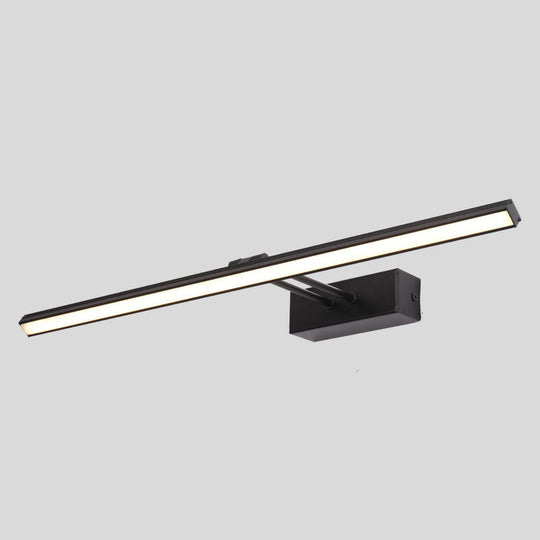 Modern Minimalist Metal Single Vanity Light&#x2014;Linear Style