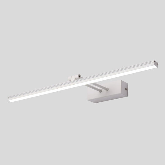 Modern Minimalist Metal Single Vanity Light&#x2014;Linear Style