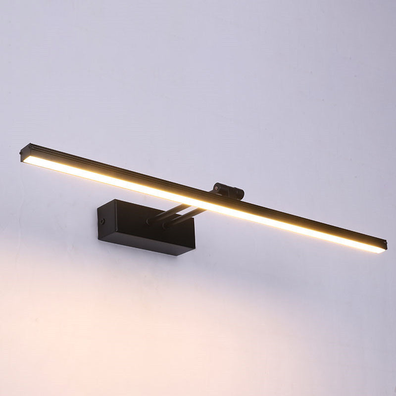 Modern Minimalist Metal Single Vanity Light&#x2014;Linear Style