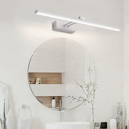 Modern Minimalist Metal Single Vanity Light&#x2014;Linear Style