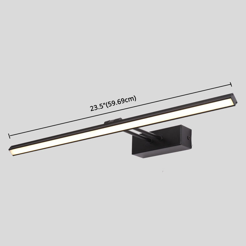 Modern Minimalist Metal Single Vanity Light&#x2014;Linear Style
