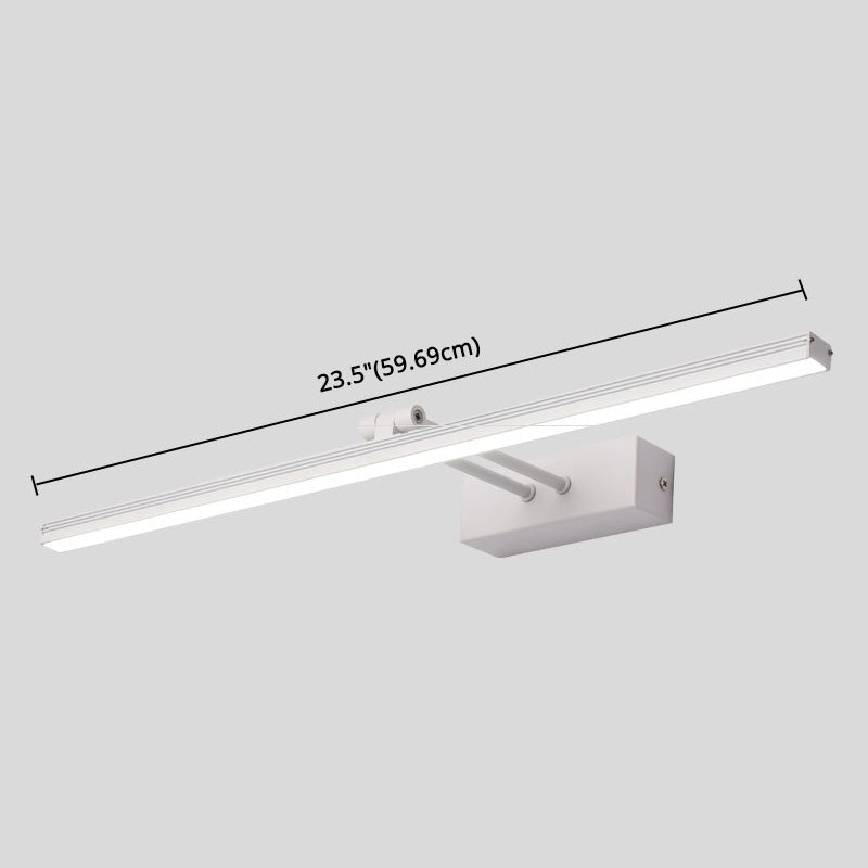 Modern Minimalist Metal Single Vanity Light&#x2014;Linear Style