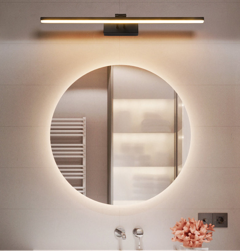 Modern Minimalist Metal Single Vanity Light&#x2014;Linear Style