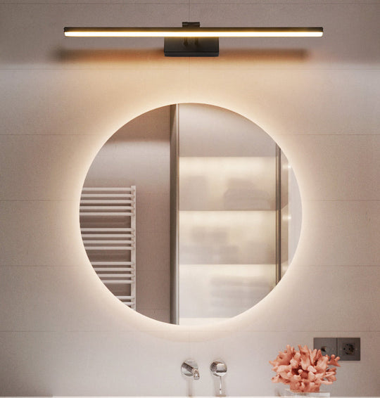 Modern Minimalist Metal Single Vanity Light&#x2014;Linear Style