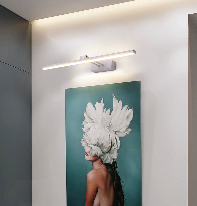 Modern Minimalist Metal Single Vanity Light&#x2014;Linear Style