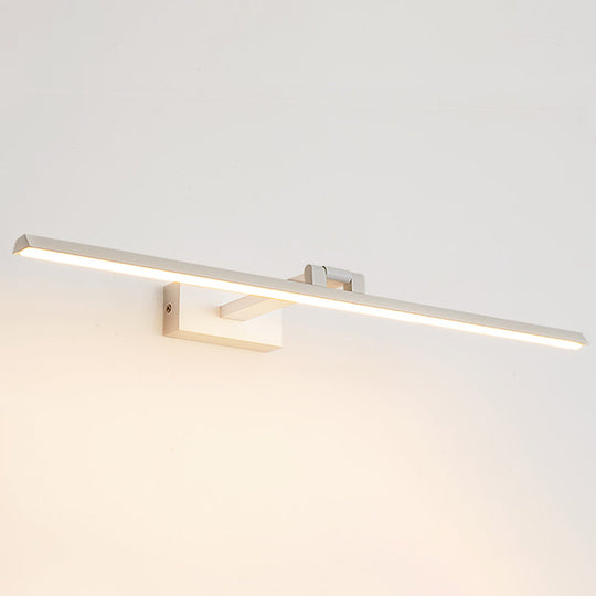 Minimalist Metal LED Vanity Light - Single Fixture, Modern Style