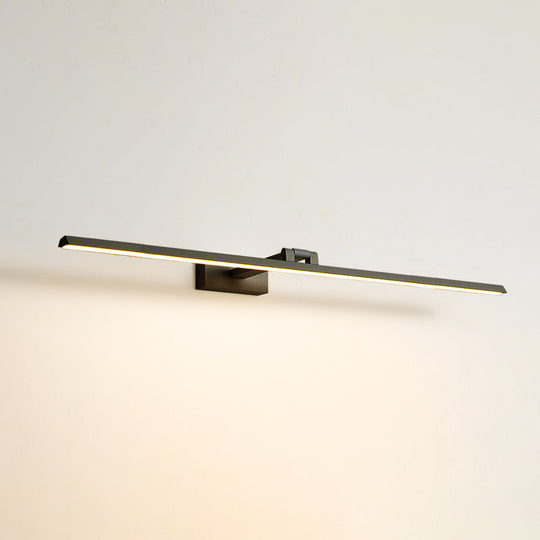 Minimalist Metal LED Vanity Light - Single Fixture, Modern Style