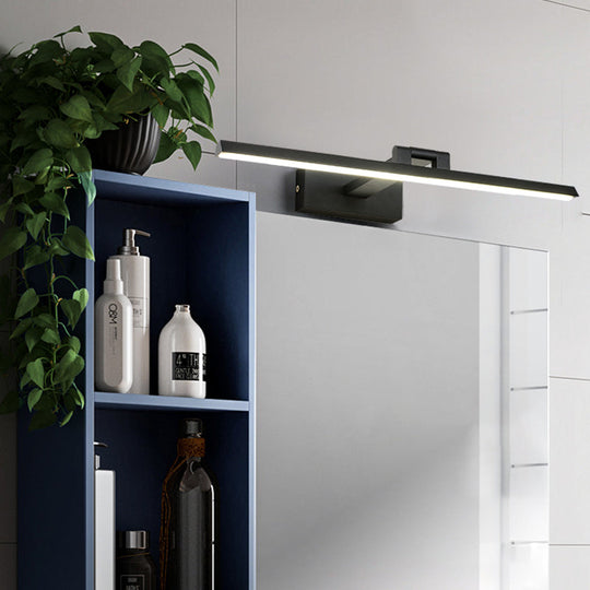 Minimalist Metal LED Vanity Light - Single Fixture, Modern Style