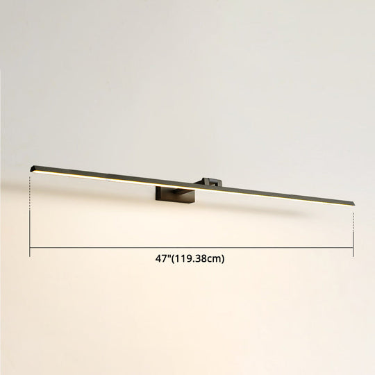 Minimalist Metal LED Vanity Light - Single Fixture, Modern Style