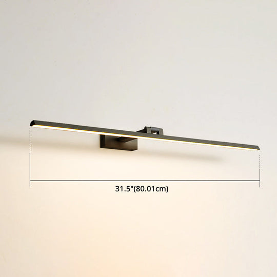 Minimalist Metal LED Vanity Light - Single Fixture, Modern Style