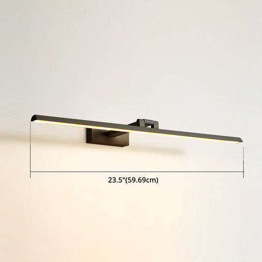 Minimalist Metal LED Vanity Light - Single Fixture, Modern Style