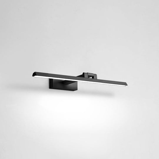 Minimalist Metal LED Vanity Light - Single Fixture, Modern Style