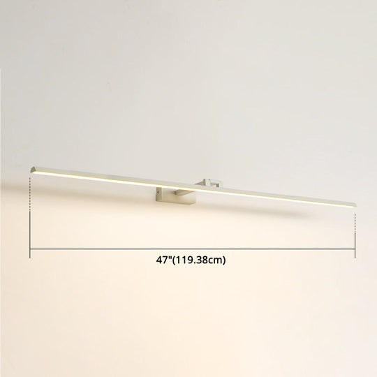 Minimalist Metal LED Vanity Light - Single Fixture, Modern Style