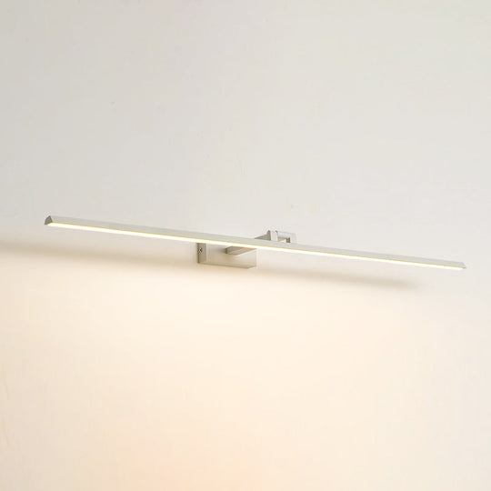 Minimalist Metal LED Vanity Light - Single Fixture, Modern Style