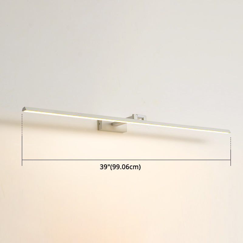 Minimalist Metal LED Vanity Light - Single Fixture, Modern Style
