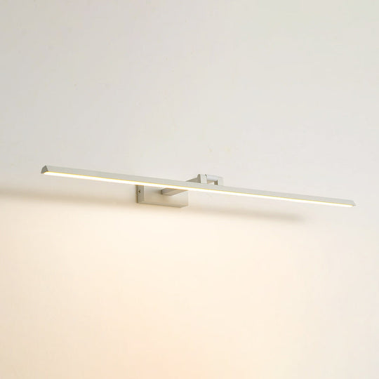 Minimalist Metal LED Vanity Light - Single Fixture, Modern Style
