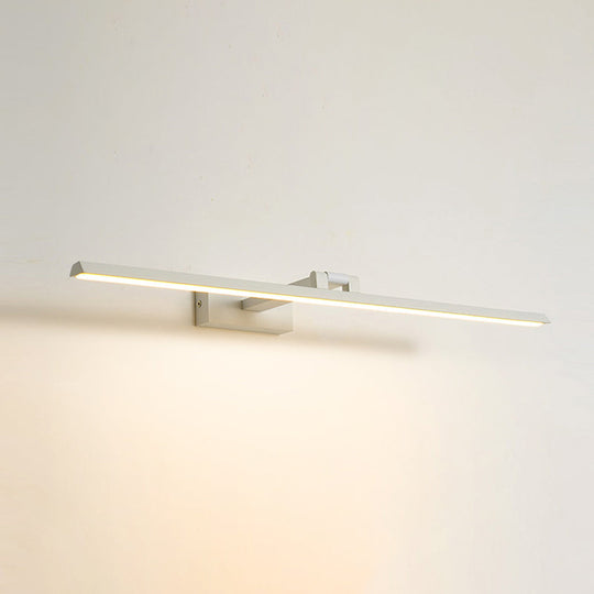 Minimalist Metal LED Vanity Light - Single Fixture, Modern Style