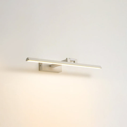 Minimalist Metal LED Vanity Light - Single Fixture, Modern Style