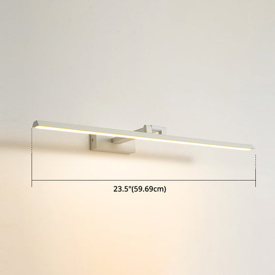 Minimalist Metal LED Vanity Light - Single Fixture, Modern Style
