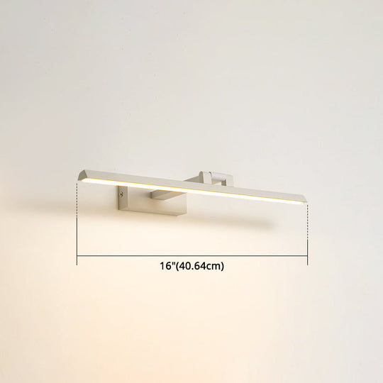 Minimalist Metal LED Vanity Light - Single Fixture, Modern Style