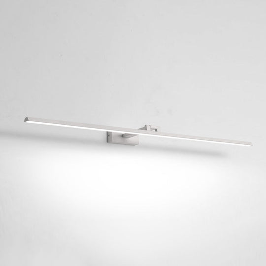 Minimalist Metal LED Vanity Light - Single Fixture, Modern Style