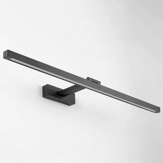 Nordic Minimalist Vanity Wall Light: Aluminum Single Rectangle Fixture