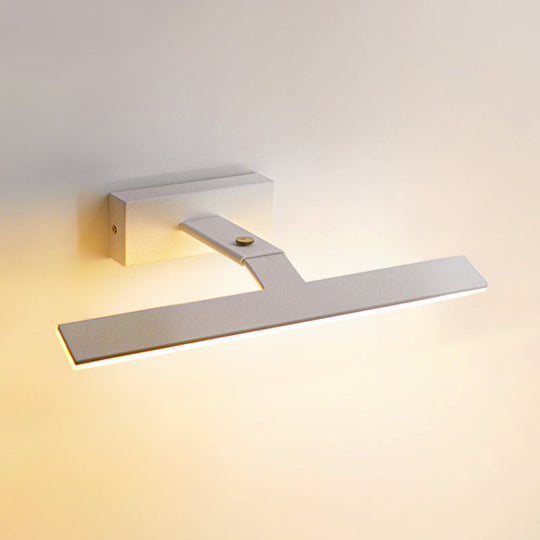 Aluminum Single Vanity Light Fixture - Armed Nordic Minimalist Style