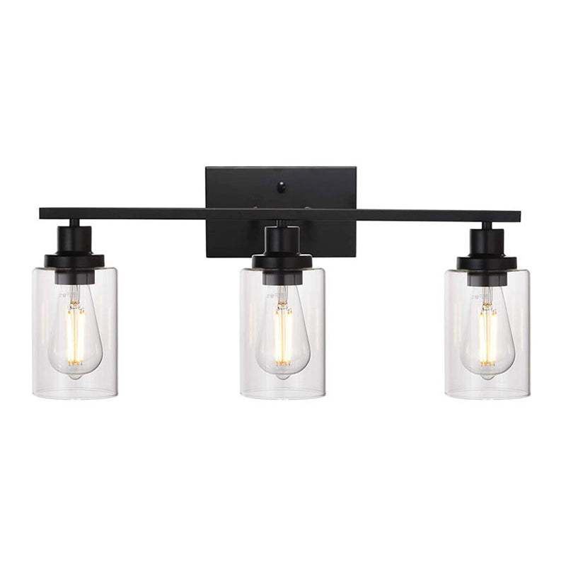 Industrial Retro Glass Vanity Wall Light Fixtures - Cylindrical Design