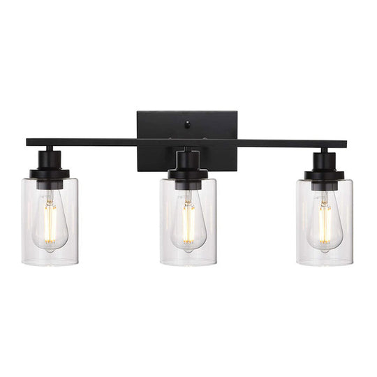 Industrial Retro Glass Vanity Wall Light Fixtures - Cylindrical Design