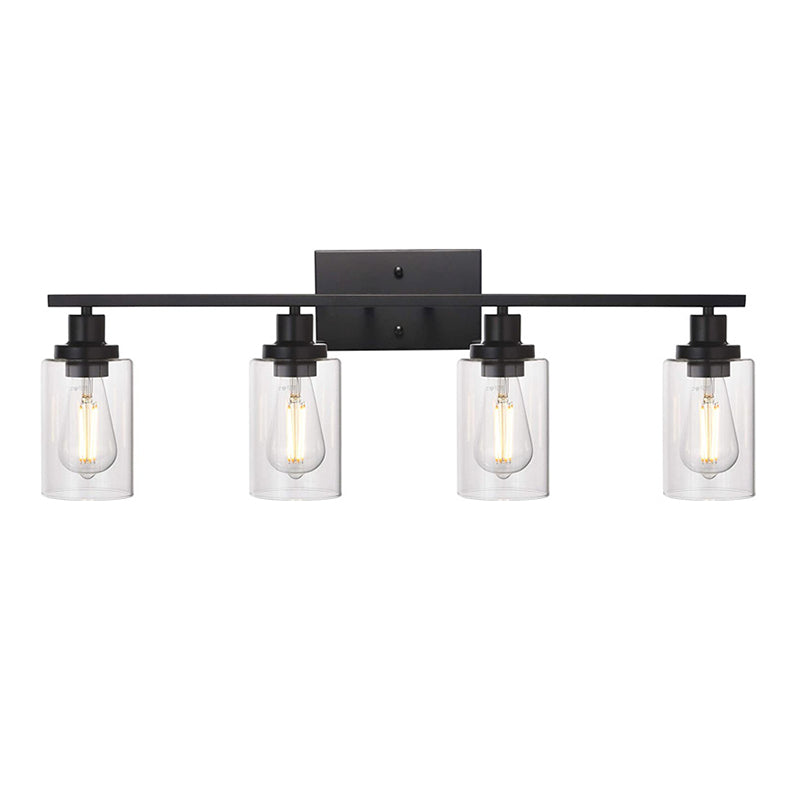 Industrial Retro Glass Vanity Wall Light Fixtures - Cylindrical Design
