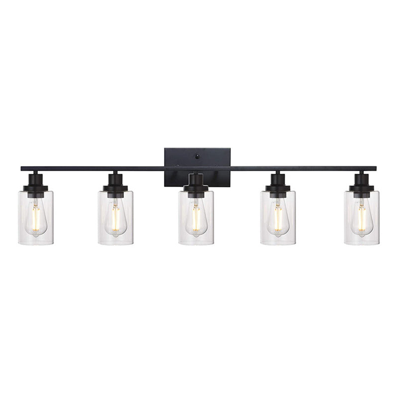 Industrial Retro Glass Vanity Wall Light Fixtures - Cylindrical Design