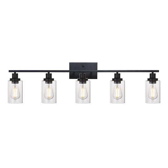 Industrial Retro Glass Vanity Wall Light Fixtures - Cylindrical Design