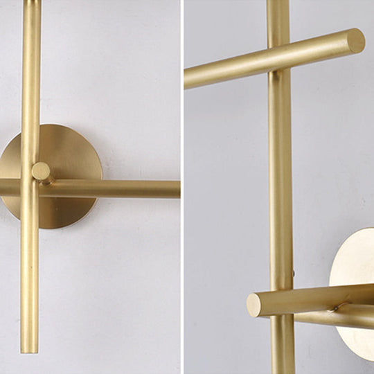 Modern Gold Crisscross Wall Mounted Sconce Light for Bedroom - Creative Simplicity
