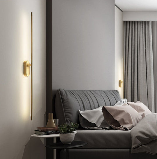 Modern Metal Wall Lamp for Bedroom & Living Room - Linear Strip Wall Lighting