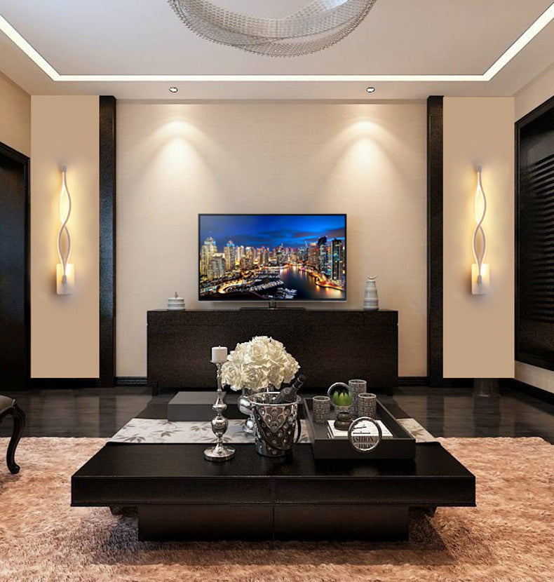 Nordic Simplicity Twist Shape Wall Mount Light Fixture for Living Room and Bedroom