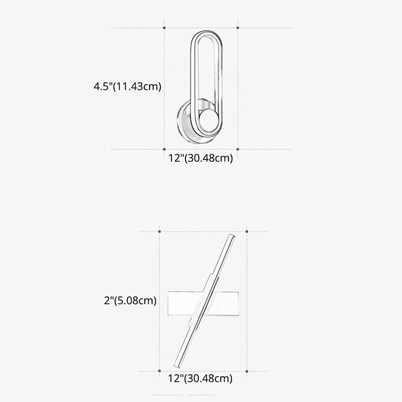 Modern LED Metal Bedside Wall Sconce with Rotatable Head
