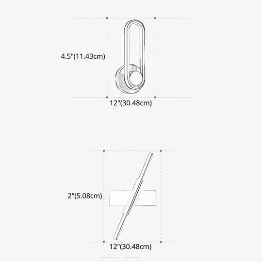 Modern LED Metal Bedside Wall Sconce with Rotatable Head