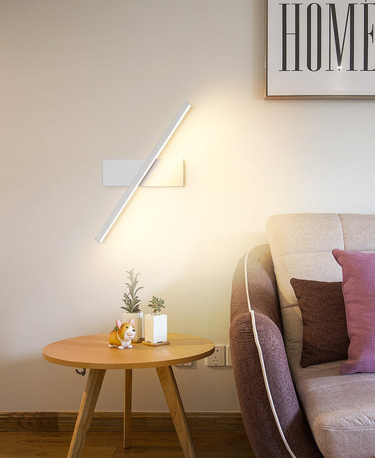 Modern LED Metal Bedside Wall Sconce with Rotatable Head