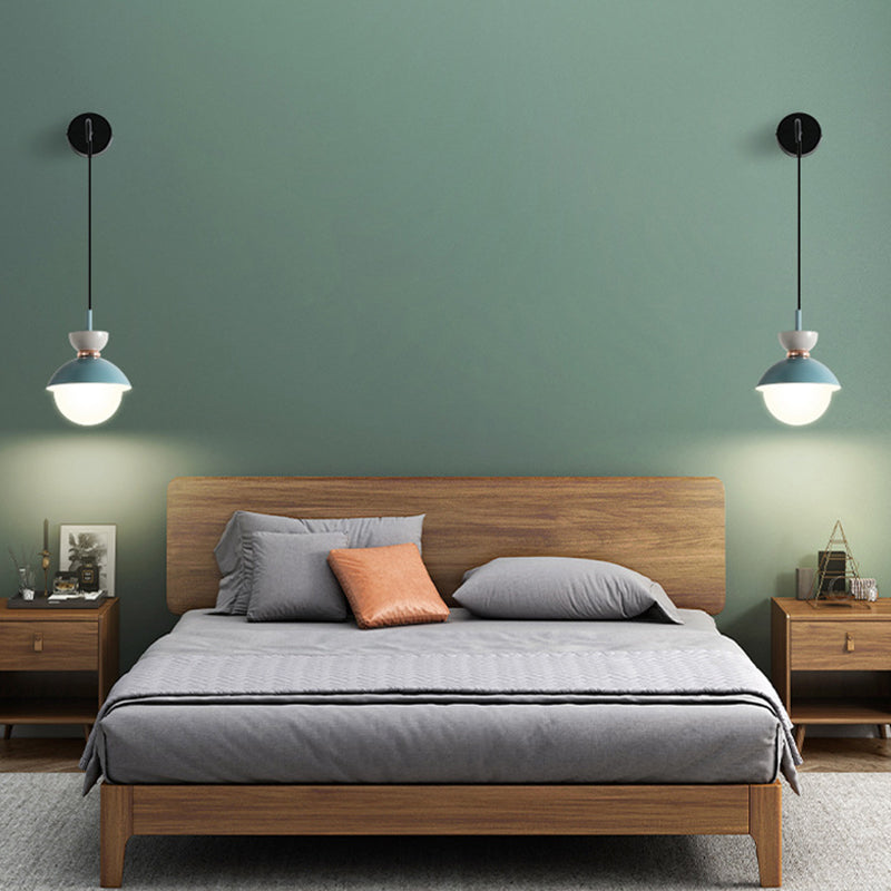 Nordic Mini Macaroon Wall Sconce - Colorful Indoor Lighting for Bedroom and Corridor Decor