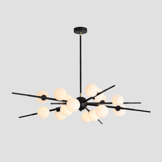 Modern Opal Glass Starburst Chandelier - Stylish Ceiling Light for Living Room