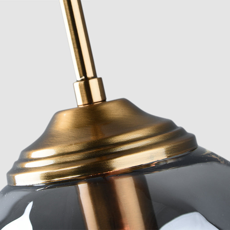 Minimalist Glass Globe Hanging Ceiling Pendant Light Set of 3 for Restaurants