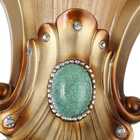 10"/13" Wide Gold 1-Light Flush Mount Wall Light Fixture with Frosted Glass for Bedroom