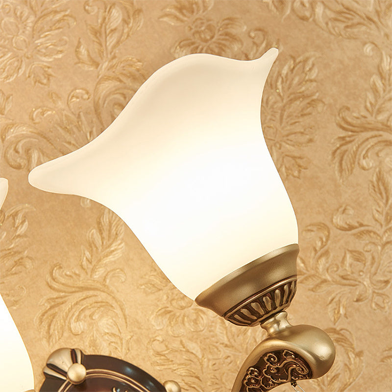 Modern Brass Sconce Light with Crystal Drop - Wall Mounted Indoor Lamp (1/2 Lights)