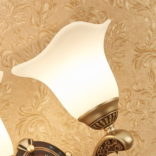 Modern Brass Sconce Light with Crystal Drop - Wall Mounted Indoor Lamp (1/2 Lights)