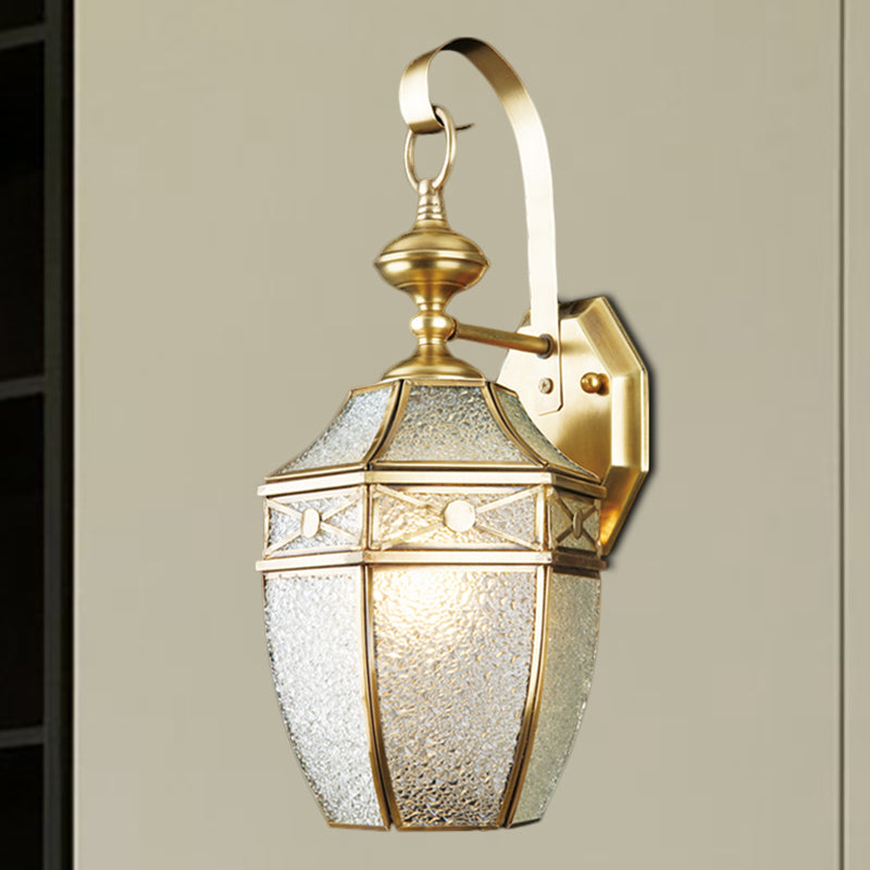 Brass Lantern Wall Sconce Light for Outdoors