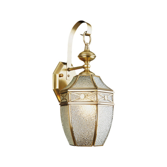 Brass Lantern Wall Sconce Light for Outdoors