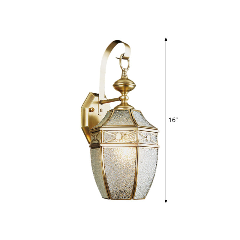 Brass Lantern Wall Sconce Light for Outdoors